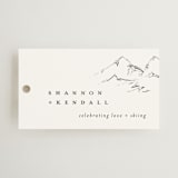 "Sketched Mountains" - Wedding Favor Tags in Snow by Mere Paper - Front