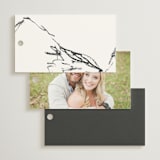 "Sketched Mountains" - Wedding Favor Tags in Snow by Mere Paper - Back of Card Options