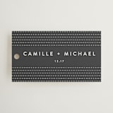 "Modern Glam" - Wedding Favor Tags in Soft Black by Camille Robinson - Front