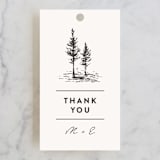 "Mountains" - Wedding Favor Tags in Ivory by Anastasia Makarova - Front