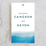 "Tide Pools" - Wedding Favor Tags in Sea by Krissy Bengtson - Front