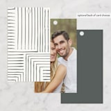 "Pattern Play" - Wedding Favor Tags in Pebble by Anelle Mostert - Back of Card Options