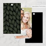 "Natures Greens" - Wedding Favor Tags in Ivory by Susan Moyal - Back of Card Options