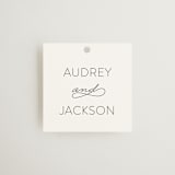 "Forever And" - Wedding Favor Tags in Black Tie by Kim Dietrich Elam - Front