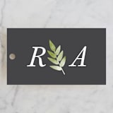 "Watercolor Leaf" - Wedding Favor Tags in Porcelain by Hanna M - Front