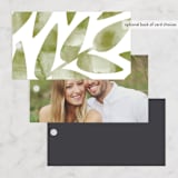 "Watercolor Leaf" - Wedding Favor Tags in Porcelain by Hanna M - Back of Card Options