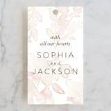 "Ethereal Bouquet" - Wedding Favor Tags in Blush by Petra Kern - Front