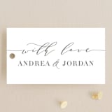 "Simplicity" - Wedding Favor Tags in Smoke by Amy Ngo - Front