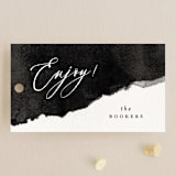 "Inky" - Wedding Favor Tags in Ink by Pink House Press - Front