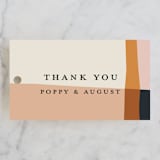 "Color Block" - Wedding Favor Tags in Peach by Morgan Kendall - Front