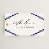 "watercolor azulejo" - Wedding Favor Tags in Azure by Anastasia Makarova - Front