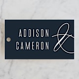 "Swoop" - Wedding Favor Tags in Midnight by Jen Banks - Front