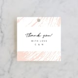 "Textured Dots" - Wedding Favor Tags in Blush by Emily Sabol Goss - Front