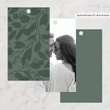 "Falling Branch" - Wedding Favor Tags in Eucalyptus by Amy Kross - Back of Card Options