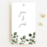 "green rush" - Wedding Favor Tags in Snow by Anupama - Front