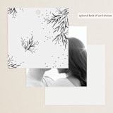 "A Sketched Wreath" - Wedding Favor Tags in Concrete by Plain White Paper Co - Back of Card Options