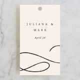 "Fountain Pen" - Wedding Favor Tags in Creme by Erin L. Wilson - Front
