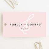 "AND" - Wedding Favor Tags in Carnation by Kim Dietrich Elam - Front