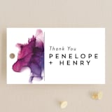 "saturated" - Wedding Favor Tags in Plum by Erin Deegan - Front