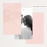 "Overlapping" - Wedding Favor Tags in Blush by Jennifer Wick - Back of Card Options