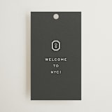 "Upper East" - Wedding Favor Tags in Charcoal by Megan Davis - Front