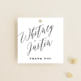 "Signed" - Wedding Favor Tags in Pearl by Roxy Cervantes - Front