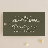 "into the mountains" - Wedding Favor Tags in Olive by Helen Halik - Front