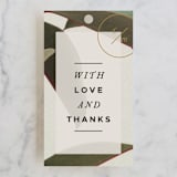 "Powder Room Florals" - Wedding Favor Tags in Cream by Ariel Rutland - Front