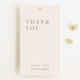 "Juniper" - Wedding Favor Tags in Blush by Mere Paper - Front