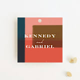 "painted colorblock" - Wedding Favor Tags in Poppy by Angela Marzuki - Front