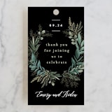 "Forest Crest" - Wedding Favor Tags in Obsidian by Alethea and Ruth - Front