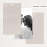 "Overjoyed" - Wedding Favor Tags in Taupe by Ana Sharpe - Back of Card Options