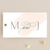 "Lithe" - Wedding Favor Tags in Blush by Kristie Kern - Front