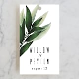 "Fresh Greens" - Wedding Favor Tags in Emerald by Susan Moyal - Front