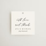 "Delicate" - Wedding Favor Tags in Obsidian by Jennifer Postorino - Front