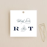 "Structured Charm" - Wedding Favor Tags in Midnight by Kimberly FitzSimons - Front