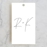 "printed" - Wedding Favor Tags in Onyx by JoAnn Jinks - Front