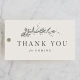 "Encircled Wreath" - Wedding Favor Tags in Fog by Robert and Stella - Front