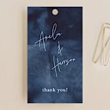 "Plain and Simple" - Wedding Favor Tags in Sapphire by Chris Griffith - Front