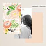 "Posie Garden Bouquet" - Wedding Favor Tags in Peach by Erika Firm - Back of Card Options