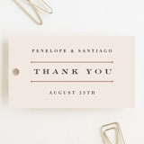 "Art Deco Border" - Wedding Favor Tags in Blush by Hooray Creative - Front