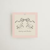 "Hand Illustrated Crest" - Wedding Favor Tags in Peony by Jackie Crawford - Front