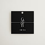 "Grand Scale" - Wedding Favor Tags in Caviar by Olivia Raufman - Front