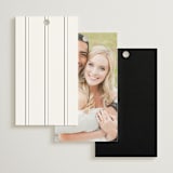 "Circle monogram" - Wedding Favor Tags in Cotton by Stacey Meacham - Back of Card Options