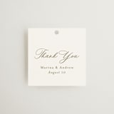"refined" - Wedding Favor Tags in Deep Olive by Nicole Walsh - Front