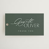 "Flip" - Wedding Favor Tags in Forest by Kelly Schmidt - Front