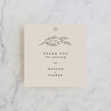 "leafy wreath" - Wedding Favor Tags in Taupe by Ghazal Ali - Front