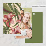 "Tropical Flowers" - Wedding Favor Tags in Sunrise by Jennifer Holbrook - Back of Card Options