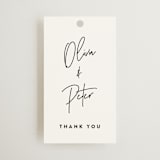 "Signed" - Wedding Favor Tags in Cloud by JoAnn Jinks - Front