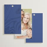 "Centro" - Wedding Favor Tags in Marseille Bleu by Up Up Creative - Back of Card Options